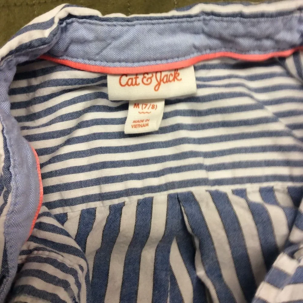 Cat & Jack Striped Button Down Shirt